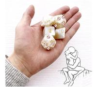 5 Dés Blancs avec Différentes Formes Et Contenus, Gravés avec des Motifs d'action Jouets De Fête Entre Amis Et Famille, Jouets d'humour Anti-Stress, Cadeaux Originaux