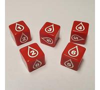 5 dés de sang : parfaits pour les compteurs de sang compatibles avec Magic : The Gathering..