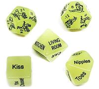 5 Dés Verts Phosphorescents, Jeu Amusant, Sport, Cadeau Couple Ami, Lueur Nocturne, Jouet Humoristique, Saint Valentin Nouvel an Noël