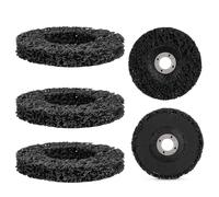 5 disques à bande en polyuréthane noirs de 100 mm, disque abrasif en nylon revêtu de polyuréthane pour meuleuses d’angle, outil non agressif pour le décapage de la rouille et de la