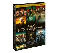 5 DVD LES PIRATES DES CARAÏBES - LA COLLECTION COMPLÈTE DE LA SAGA boîte neuv...