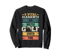 5 éléments vitaux Air Eau Golf Terre Feu Golfeur Sweatshirt