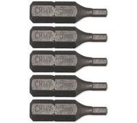 5 embouts de vissage court 25mm entrainement 6 pans 1/4 pour visseuse - emboutspourtournevis14 : 6 pans de 2.5 - Oc-pro G