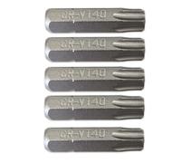 5 EMBOUTS DE VISSAGE COURT 25MM ENTRAINEMENT 6 PANS 1/4 POUR VISSEUSE - emboutspourtournevis14 : Torx T 40