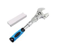 5 en 1 10 Pouces Clé Rétractable Réglable avec Cliquet Télescopique Tête Oscillante et Pliable à 180° pour Eau, Electricité, Climatisation Equipement