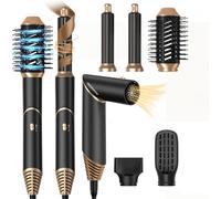 5 En 1 Air Styler Brush Brosse Soufflante Sèche Cheveux Hairstyler Brosse Chauffante Brushing Boucleur A Cheveux Peigne Chauffant Lisseur Cheveux Cadeau Femme 5 En 1 Airstyler,Noir