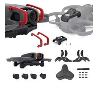 (5 en 1) Avata 2 hélices + étui de rangement pour accessoires + cardan pare-choc + train d'atterrissage + verrouillage de sécurité de batterie pour DJI Avata 2 Accessoires