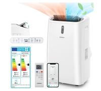 5 en 1 Climatiseur Mobile 16000BTU 4,7KW Wifi R290 COSTWAY-Refroidissement,Ventilation,Déshumidificateur-Kit de Fenêtre