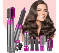 5 en 1 Coiffeur Lila - Fer à friser Multistyler, Sèche-cheveux - Brosse sèche-cheveux - Brosse à air chaud - Sèche-cheveux - Brosse à friser