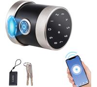 5 en 1 Déverrouiller Porte intelligente Verrouillage Clé Entrée sans clé Bouton biométrique avec clavier BT f��r Tuya App Mot de passe de télécommande Empreinte digitale Cartes IC Mécanisme Clé Accuei
