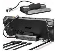5 En 1 Docking Station Compatible Avec Steam Deck/Oled/Rog Ally X/Legion Go/Msi Claw, Dock Steam Deck, Station D'Accueil Avec Hdmi 4