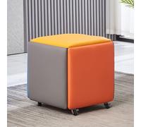 5 en 1 empilable extérieur fête ottoman Vanity tabouret ensemble étanche créatif siège cube pour salon et chambre à coucher pouf carré organisateur de siège (taille : 46 * 46 * 48 couleur : café)