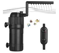 5 en 1 Filtre UV d'aquarium, 400L/H 4W Pompe de Filtration Interne pour Aquarium avec minuterie, Filtre immergé réglable à 180 °