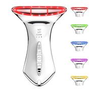 5 en 1 Lumière rouge pour le visage et le cou, masseur pour soins de la peau, baguette sculpteur faciale résistante à l'eau