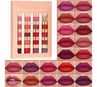 5 en 1 mat rouge à lèvres Kit Combo bande velours Sexy rouge à lèvres teinte antiadhésive tasse brillant à lèvres huile pour les lèvres maquillage lèvres ensemble cosmétique (1 jeu)
