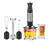 5-en-1 Mixer Plongeur - Mixeur Plongeant -1000W -21 types de réglage de la vitesse - Hachoir, Fouet, Mixeur pour Bébé Alimentaire