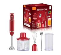 5-en-1 Mixer Plongeur - Mixeur Plongeant -800W -2 types de réglage de la vitesse - Hachoir de 500ml et Verre Doseur 600 ml