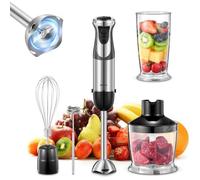 5-en-1 Mixeur Plongeur, Reemix Mixeur Plongeur de 1000W avec 12 Vitesses et mode turbo, Mélangeur avec Fouet Cuisine Mousseur à