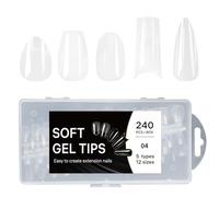 5 en 1 Nail Art Stickers ABS à presser Conseils Artificiels pour Décoration Gel pour Fête et Usage Quotidien Art pour les Fêtes