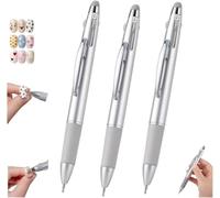 5 en 1 Nail Dotting Pen Nail Dotting Pen Manucure Art Tools in Ball Design with Size Mark and Pressing Head Perfect for Painting, Sculpting, Rhinestone and Salon (3pcs)
