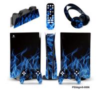 5 En 1 Nouveau Design Ensemble Complet De Peau Pour Décalque D'autocollant De Console De Disque Ps5 Pour Contrôleur Playtation 5 Amp; Support De Charge & Casque & A Distance, 5