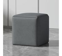 5 en 1 Pouf gigogne en forme de cube Chaise de canapé, Tabourets empilables, Tissu technologique Pouf carré, Repose-pieds avec roulettes pivotantes pour le salon, la salle à manger ( Color : Gray , Si
