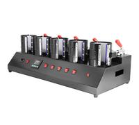 5 En 1 Presse à Chaud pour Tasse 1500W Machine d'impression par Transfert Thermique Impression par Sublimation 5 Tables de Contrôle Indépendantes Poignées Tasse de Presse à Transfert Vierge DIY 1