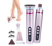5 en 1 Rapeuse Pieds Électrique Ponceuse Pieds Electrique Râpe Pied Pédicure Rappe Pieds HoneyGlow 9 vitesses réglables 4500tr/min Rechargeable 2000Mah Anti-Callosités(Or Rose)