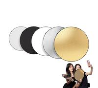 5 en 1 Réflecteur, 24inch/60cm Reflecteur Lumiere Photo, Pliable Reflecteur Lumiere, Réflecteur De Lumière, Panneau Réflecteur Photo Pliable Multi-Disques,pour Portrait,Selfie,Photographie De Mariage