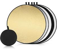 5 en 1 Réflecteur,32inch/80cm Reflecteur Lumiere Photo,Pliable Reflecteur Lumiere,Réflecteur De Lumière,Panneau Réflecteur Photo Pliable Multi-Disques,pour Portrait,Selfie,Photographie De Mariage