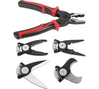 5 en 1 Set de pinces Acier Multifonctionnel Tête interchangeable pour��tôle métallique Coupe de fil Criminel