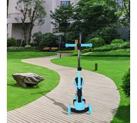 5 en 1 Trottinette pour Enfants Trottinette 3 Roues évolutive Hauteur Guidon réglable Charge Max. 50 Kg, Idéal Cadeau pour Enfants 2 a 6 Ans,3 en 1 (A) Bleu