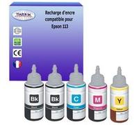 5 Encres compatibles avec Epson EcoTank ET-L15150, ET-M16600 remplace Epson 113 -