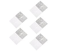 5 Ensembles autocollants d'art d'ongle ongles bricolage autocollant par numéros autocollant ongle autocollants ongles etiquette autocollante autocollants décoratifs pour les ongles Healeved