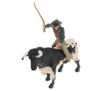 5 Ensembles Corrida Cowboy Statue Réaliste Taureau Et Cowboy