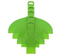 5 Ensembles Couteau à Mastic Multifonction en Plastique Souple | ABS Vert, Poignée Ergonomique, Couverture Multi-format, Usage Intérieur, pour Enduit et Plaques de Plâtre