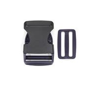 5 ensembles de boucles à dégagement rapide de 38mm for sac à dos, sangle en plastique, fermoir à anneau, ceinture de collier de chien, curseur Tri-Glide, accessoires de bricolage ( Color : schwarz , S