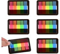 5 Ensembles De Notes Adhésives Transparentes - 500 Feuilles, Petites, Transparentes, Bandes Adhésives, Onglets De Livres Pour Marque-Pages En 5 Couleurs, Pour L'école, Les Diagrammes Et Le Bureau