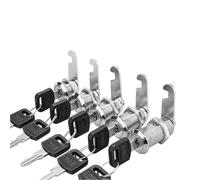 5 ensembles de serrures for classeurs, en feuille de fer, cylindre de casier, armoire de rangement for employés, boîte aux lettres, serrure à langue universelle avec 2 clés(Transparent)