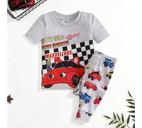 [5 ensembles envoyés au hasard 1 set]Pyjamas pour bébés garçons imprimé transport manches courtes pantalon long tricot confortable doux ajusté vêtements de nuit et de détente 2Y,3Y,9-12M,12-18M,18-24M
