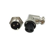 5 ensembles GX16 90 degrés angle droit M16 XLR 16 mm coude 2 broches femelle mâle montage cadre prise connecteur type vis