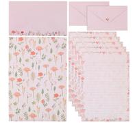 5 Ensembles Kit de Lettres en Papier A5 Rose, Élégant | Papier Créatif Décoratif, Usage pour Copier des Poèmes, Lot de Sets de Set de Sets, Finition Lisse, Format Pratique
