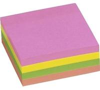 5 Etoiles Bloc cube 400 feuilles notes repositionnables coloris assortis pastels 76x76 mm Fluo