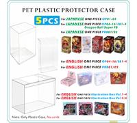 5 Étuis de protection en plastique PET pour One Piece japonais | Pour l'anglais | Pour PRB | Pour l'illustration, Boîte vol. For JapanOP1-4 -5PCS