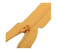 5 FERMETURES eclair FINE POLYESTERE 30 cm COLORIS JAUNE pochette coussin jupe