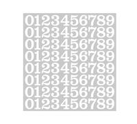 5 Feuilles 1 Pouce NuméRo Autocollants Pour BoîTe Aux Lettres - Signes D'Adresse Pour Les Maisons, Trois Couleurs 80 Chiffres Par Feuille Pour Lettres PersonnaliséEs(White,10Pcs)
