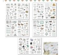 5 Feuilles 213 Pièces Autocollant Mariage, Autocollants à Motifs pour Livre d'or de Mariage Eucalyptus Stickers Décoration DIY pour Fête Album Photo Livre D'Or Invitation Cadeau Anniversaire