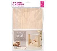 5 feuilles de bois balsa A4 2mm Beige