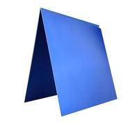 5 feuilles de métal en aluminium anodisé bleu, vierges à graver, plaques en aluminium 5052.(100x100x0.8mm)