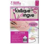 5 feuilles de plastique dingue assortiment pastel Multicolore G